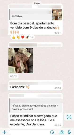 Feedback sobre apartamento vendido com poucos dias de anúncio